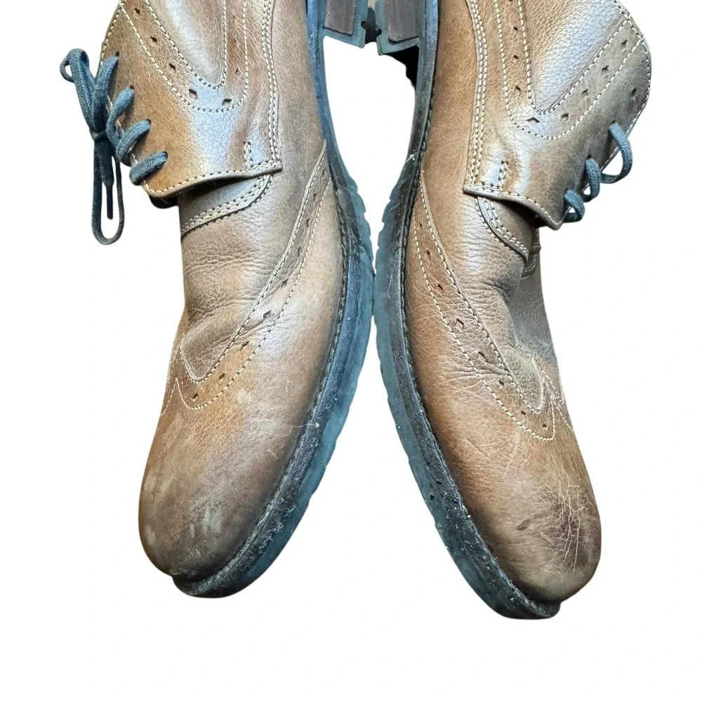 Steve Madden Higgdens Shoes Mens Size 13 Brown Leather Wingtip‎ Oxford Dress
